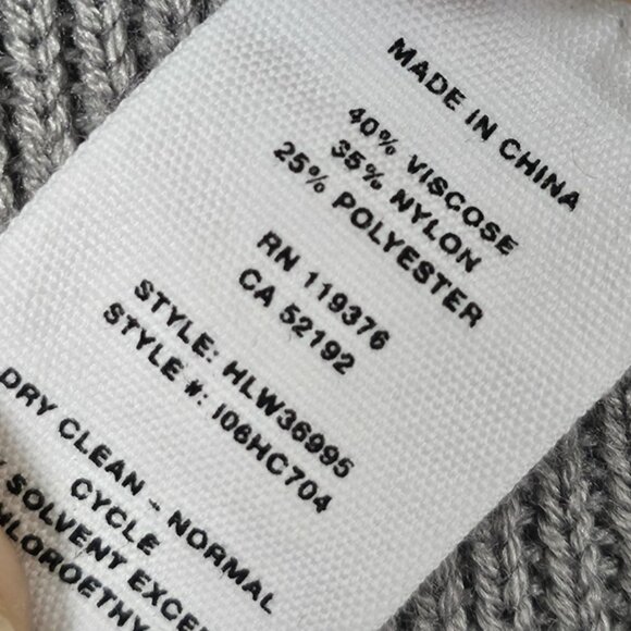 Helmut Lang Women’s Large Gray Sweater Knit Long Sleeve Round Neck Hi Low - Picture 4 of 6